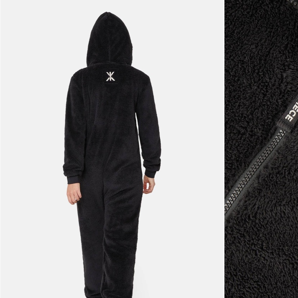 ONEPIECE Black Hooded Onesie - new puppy jumpsuit - small. BRAND NEW WITH TAGS - Picture 10 of 10